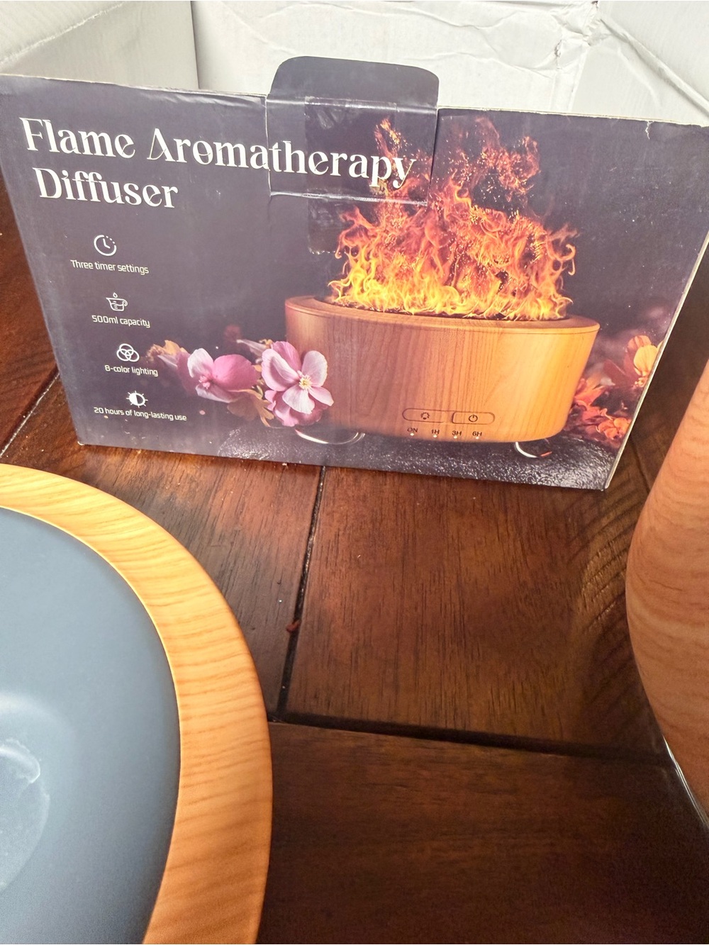 Flame Aromatherapy Diffuser - Wood Grain Look